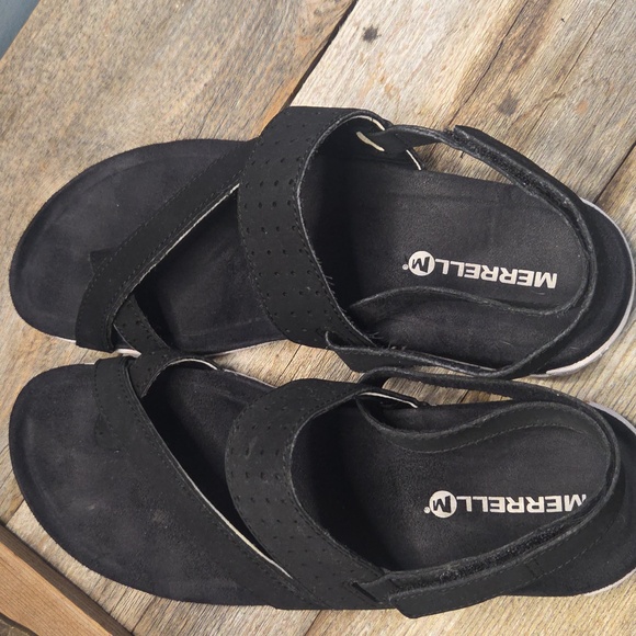 Black Merrell 2 Strap Sandals Size 8 - Picture 4 of 7